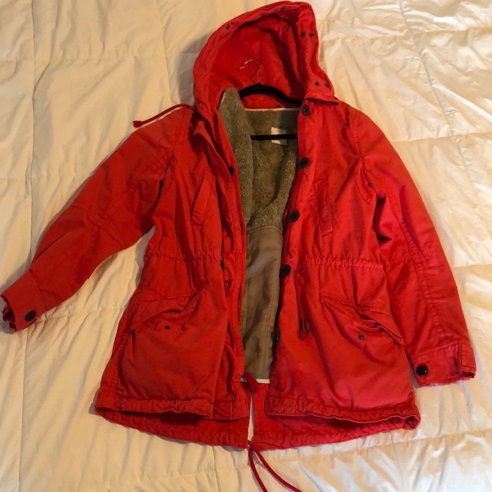 Red fall/winter coat